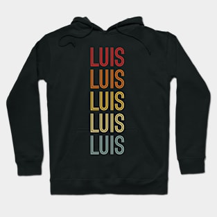 Luis Name Vintage Retro Pattern Hoodie